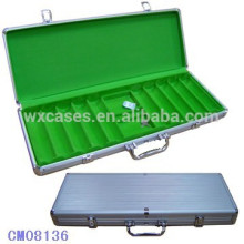 New arrival 500 aluminum poker chip case